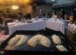 Hibachi birthday party for kids at home with a private chef cooking at a backyard family dinner
